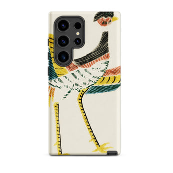 Woodblock Crane - Taguchi Tomoki Bird Phone Case, Samsung Galaxy S24 Ultra / Matte, Mobile Cases, Toby Leon