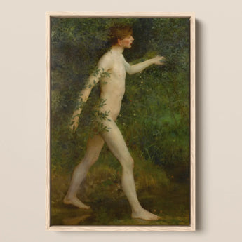 A Woodland Bather - Henry Scott Tuke Art Print / Canvas, 12x18’’ / 31x46cm / Natural Frame, Posters Prints & Visual Artwork, Toby Leon