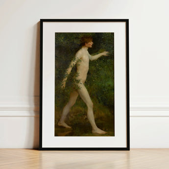 A Woodland Bather - Henry Scott Tuke Art Print / Canvas, 12x18’’ / 31x46cm / Black Frame / Matboard, Posters Prints & Visual Artwork, Toby