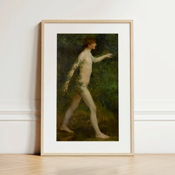 A Woodland Bather - Henry Scott Tuke Art Print / Canvas, 12x18’’ / 31x46cm / Natural Frame / Matboard, Posters Prints & Visual Artwork,