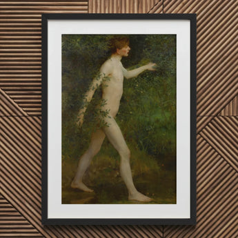 A Woodland Bather - Henry Scott Tuke Art Print / Canvas Black Framed Nude Figure Painting, Moves, Prints