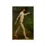 A Woodland Bather - Henry Scott Tuke Art Print / Canvas Nude Figure Painting Red Hair Green Leaves, Moves, Prints