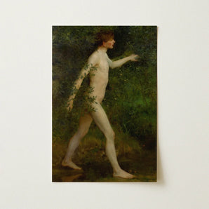 A Woodland Bather - Henry Scott Tuke Art Print / Canvas Rectangular Classical Painting Nude Male Figure, Moves, Prints