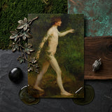 A Woodland Bather - Henry Scott Tuke Art Print / Canvas Silver Leaf Branch Ornament Detailed Veins Textured Metallic, Moves, Prints