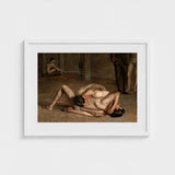 Wrestlers - Thomas Eakins Art Print / Canvas Eakins’s Holds, Oil Catches Two, Nude, Male, Athletes, Exact Moment Mastery, Collapse Trade