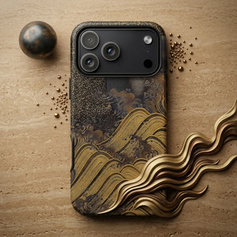 Writing Box with Moon and Waves Phone Case Disc, Black, Slipping, Sleek, Centuries, Writing-box Design, Fixes Mobile Cases