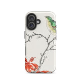 Yellow Bunting Bird - Numata Kashu Phone Case Iphone 16 / Matte Phone Case Bird Branch Design Numata Kashu, Yellow Bunting Bird, Meiji-era