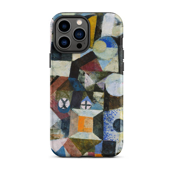 Yellow Half Moon - Paul Klee Phone Case Iphone 13 Pro Max / Matte Abstract Geometric-patterned Phone Case Vibrant Collage Blues Oranges