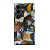 Yellow Half Moon - Paul Klee Phone Case Samsung Galaxy S24 Ultra / Matte Vibrant Abstract Phone Case Bold Geometric Shapes Textured Yellow