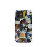 Yellow Half Moon - Paul Klee Phone Case Iphone 12 Mini / Matte Vibrant Abstract Geometric Phone Case Bold Colors Textured Yellow Half Moon,