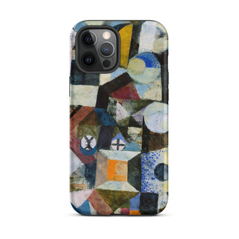 Yellow Half Moon - Paul Klee Phone Case Iphone 12 Pro Max / Matte Vibrant Abstract Geometric Phone Case Bold Colors Textured Yellow Half