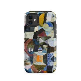 Yellow Half Moon - Paul Klee Phone Case Iphone 11 / Matte Vibrant Abstract Geometric Phone Case Bold Colors Textured Yellow Half Moon, Paul