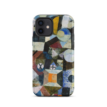 Yellow Half Moon - Paul Klee Phone Case Iphone 12 / Matte Vibrant Abstract Geometric Phone Case Bold Shapes Blue Yellow Half Moon, Paul