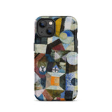 Yellow Half Moon - Paul Klee Phone Case Iphone 13 / Matte Vibrant Abstract Geometric Phone Case Bold Shapes Blue Yellow Half Moon, Paul