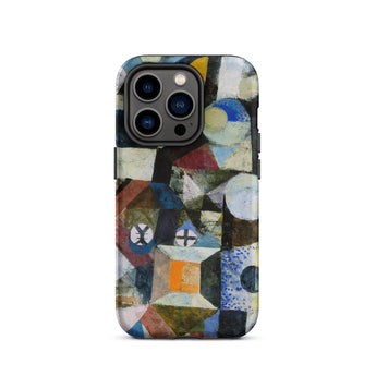 Yellow Half Moon - Paul Klee Phone Case Iphone 14 Pro / Matte Vibrant Abstract Geometric Phone Case Collage Bold Colors Yellow Half Moon,