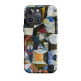 Yellow Half Moon - Paul Klee Phone Case Iphone 16 Pro Max / Matte Vibrant Abstract Geometric Phone Case Textured Design Bold Yellow Half