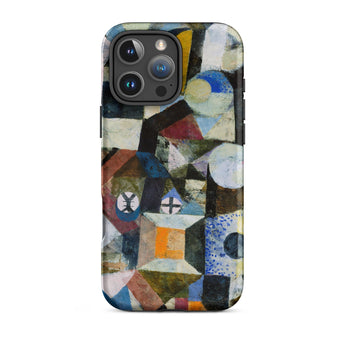 Yellow Half Moon - Paul Klee Phone Case Iphone 16 Pro Max / Matte Vibrant Abstract Geometric Phone Case Textured Design Bold Yellow Half