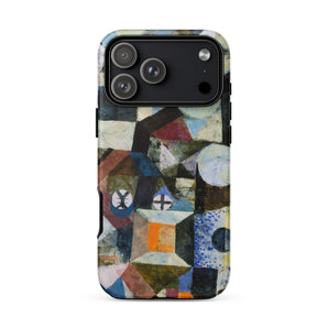 Yellow Half Moon - Paul Klee Phone Case Iphone 17 Pro Max / Matte Vibrant Abstract Geometric Phone Case Textured Design Bold Yellow Half