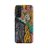 Yellow Odalisque - Henri Matisse Phone Case Samsung Galaxy S21 Fe / Matte Vibrant Stylized Woman Purple Striped Iphone, Mobile Cases