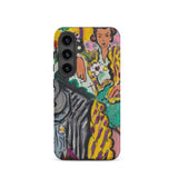 Yellow Odalisque - Henri Matisse Phone Case Samsung Galaxy S24 / Matte Vibrant Stylized Phone Case Woman Yellow Purple Patterned Odalisque