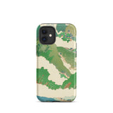 The Yellow River - Fukuda Bisen Iphone Case, 12 Mini / Matte, Green Beige Patterned Phone Case