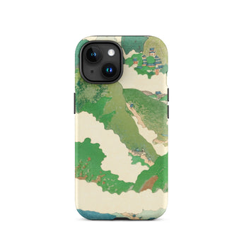 The Yellow River - Fukuda Bisen Iphone Case, 15 / Matte, Green Beige Phone Case