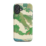 The Yellow River - Fukuda Bisen Iphone Case, 16 Plus / Matte, Green Beige Phone Case