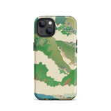 The Yellow River - Fukuda Bisen Phone Case Iphone 13 / Matte Green Landscape Bisen’s Imagined Currents, Mountain Clefts Mobile Cases