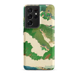The Yellow River - Fukuda Bisen Samsung Case, Galaxy S21 Ultra / Matte, Smartphone Camera Module Upper Left Green Cream Landscape
