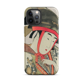 Yoshiwara Suzume - Utamaro Ukiyo-e Phone Case Iphone 12 Pro Max / Matte Phone Case Japanese Art Utamaro Kitagawa, Kitagawa’s Ukiyo-e