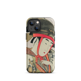 Yoshiwara Suzume - Utamaro Ukiyo-e Phone Case Iphone 13 Mini / Matte Japanese Art Phone Case Utamaro Kitagawa, Kitagawa’s Ukiyo-e