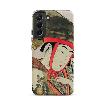 Yoshiwara Suzume - Utamaro Ukiyo-e Phone Case Samsung Galaxy S22 Plus / Matte Phone Case Traditional Japanese Woodblock Print Geisha