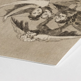You will not Escape - Francisco De Goya Art Print / Canvas Detailed Black-and-white Ink Textured Beige Paper Surreal Scene Woman Arches