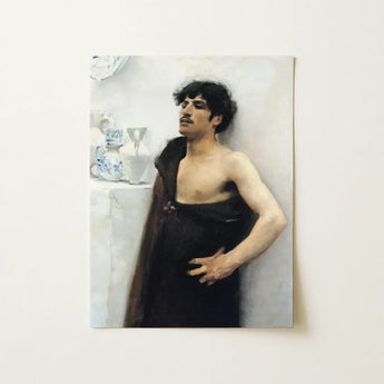 Young Man in Reverie - John Singer Sargent Art Print / Canvas, 12x16’’ / 31x41cm / Unframed / no Border, Posters Prints & Visual Artwork,
