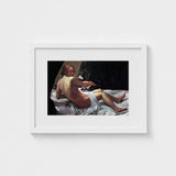Young Naked Man on a Bed with Cat - Giovanni Lanfranco Art Print / Canvas Fine, Playful Desire Prints