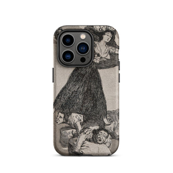 Una joven volando en el aire - Funda para iPhone de Francisco De Goya, 14 Pro / Mate, Fundas para móviles, Toby Leon
