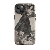 A Young Woman Flying in the Air - Francisco De Goya Phone Case Iphone 14 Plus / Matte Iphone Case Classic Goya Francisco Iphone, Writhing