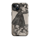 A Young Woman Flying in the Air - Francisco De Goya Phone Case Iphone 15 Plus / Matte Iphone Art Print Woman People Francisco Goya Iphone,