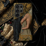 Young Woman - Nicolaes Pickenoy Phone Case Black Phone Case Detailed Classical Painting Hand Fabric Nicolaes Pickenoy, Grips Embroidered