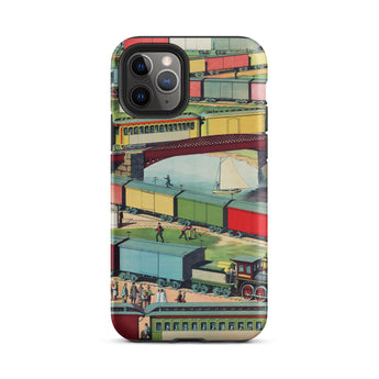 Zig-zag - Ilustración de Ferrocarril Vintage Funda para Iphone, 11 Pro / Mate, Fundas para Teléfonos Móviles, Toby Leon