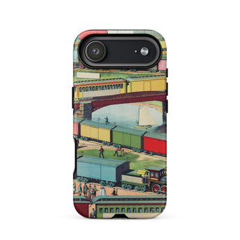 Zig-zag - Ilustración de Ferrocarril Vintage Funda para Iphone, 17 Air / Mate, Fundas para Teléfonos Móviles, Toby Leon