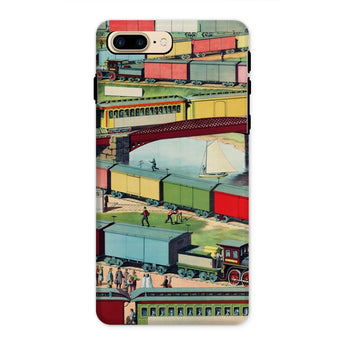 Zig-zag - Ilustración de Ferrocarril Vintage Funda para Iphone, 8 Plus / Mate, Fundas para Teléfonos Móviles, Toby Leon