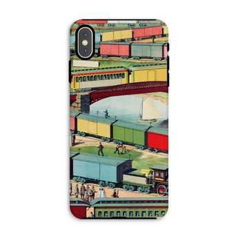 Zig-zag - Ilustración de Ferrocarril Vintage Funda para Iphone, Xs Max / Mate, Fundas para Teléfonos Móviles, Toby Leon