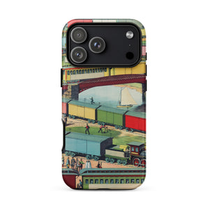 Zig-zag - Vintage Railway Illustration Phone Case, Vintage Railway Illustration, Zig-zag Iphone Case, Steam, this Zig-zag Iphone