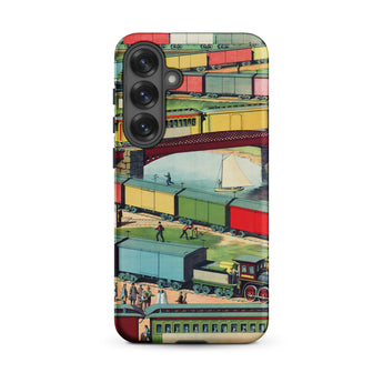 Zig-zag - Vintage Railway Illustration Phone Case, Samsung Galaxy S25 Plus / Matte, Mobile Cases, Toby Leon