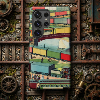 Zig-zag - Vintage Railway Illustration Phone Case, Mobile Cases, Toby Leon