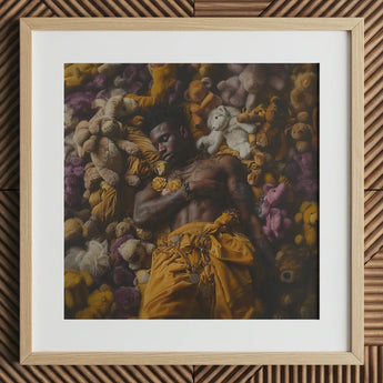 Zonked - Lowbrow Queer Black Punk Art Print / Canvas Wooden Frame White Mat Modern Design Black Gay Punk, Afroamerican Homoerotic Art,