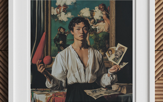 Framed portrait of a man juggling illustrating neurodivergent cognition and enhanced local connectivity in creativity