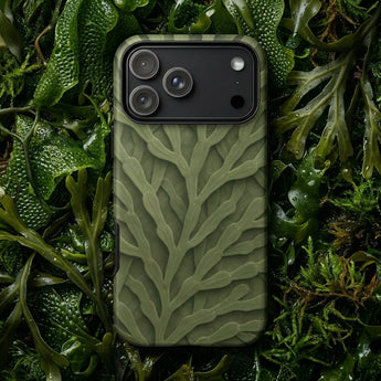 Green Phone Cases featuring a scenic design inspired by lush landscapes and nature's calming hues.