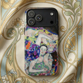 Art Nouveau phone cases featuring elegant designs and floral motifs on a stylish phone case.